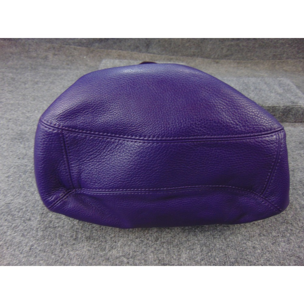 Michael Kors Fulton Large Hobo Purple Pebbled Leather Bag Purse 30H3SFTE3L - Picture 12 of 16